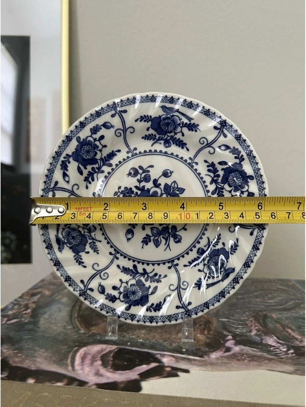 Johnson Brothers Blue Indies Dessert Or Pie Plate W 6.75” Earthenware